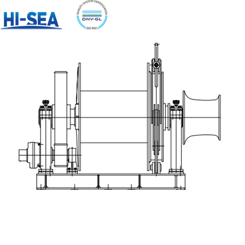 300KN Marine Hydraulic Winch With Single Drum Single Warping Head